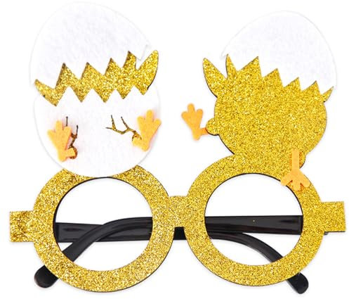 BAHJKASD Osterbrille Osterbrille Brille für Kinder Ostereier Gläser Eiergläser Rahmen Ostern Party Brille Brille für Kinder