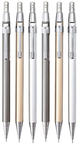 Lot de 6 porte-mines 0 5 mm - Crayons à croquis automatiques - Crayons à dessin