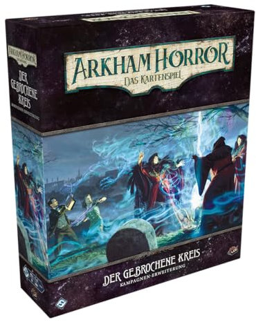 Fantasy Flight Games, Arkham Horror: LCG – Der gebrochene Kreis, Kampagnen-Erweiterung, Expertenspiel, Kartenspiel, 1-4 Spieler, Ab 14+ Jahren, 45 Minuten je Spieler, Deutsch