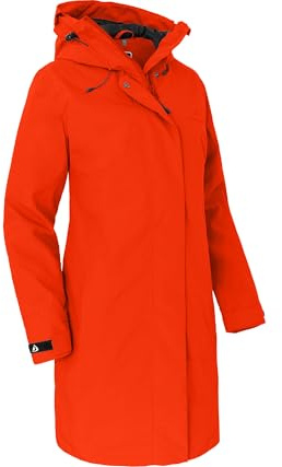 Bergson Verla | Damen Regenmantel, Netzfutter, 20000 mm Wassersäule, Paprika Flame [582], 36 - Damen
