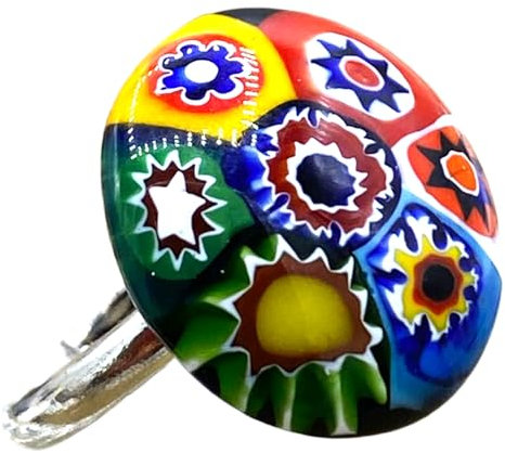 ANNEAU EN VERRE DE MURANO ANTICA MURRINA VENISTIANA 00029, Verre, Multicolore