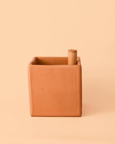 Pur Plant Maceta Autorriego Cuadrada Terracota | Decorativas