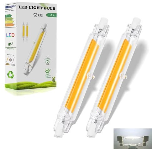 R7S LED 78mm Dimmbar 10W Lampen, R7S LED 78mm Glühbirne Ersatz für 100W J78mm Halogenstab, Kaltweiß 6000K 1000LM Kein Flackern, 360°Abstrahlwinkel LE D Stab, 2PCS