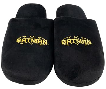 United Labels DC Comics Batman Hausschuhe für Herren - Puschen Schlappen Slipper Pantoffeln Schwarz