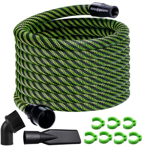 Dust Extractor Hose D27/32 x 3.5M(11.5 Ft) Compatible with Festool Vacuum, Compatible with Festool CT 26/36/48, CT 15/25, CT MINI and CT MIDI, Heavy-Duty Hose with Reinforced Woven Sleeve