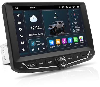 SWTNVIN 9 Autoradio für Jeep Wrangler JK 2011 2012 2013 2014 2015 2016 2017, Android 14 GPS 1280x720P IPS QLED-Bildschirm, CarPlay & Android Auto, 4G LTE/5G WiFi, DTS, Octa-Core 4+6 GB