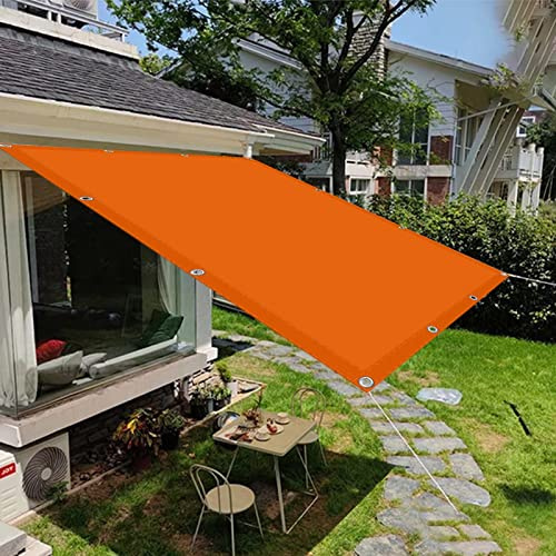 Rechteckiges Sonnensegel, 4,5 x 9 m, 98 % UV-Schutz, Baldachin für Terrasse, Garten und Hinterhof, rechtwinkliges Design, mit Befestigungsseilen, leuchtend orange