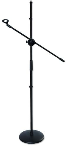 keepdrum MS015 Mikrofonständer gerades Stativ mit Mikrofonarm