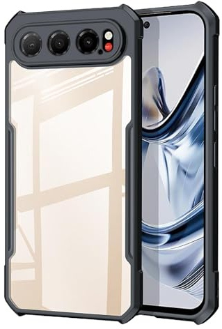 GIOPUEY para Nubia Air Funda, Carcasa Dura de PC + TPU Suave, Alta Transparencia, Funda Transparente, Airbag Anticaídas - Transparent