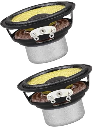 Qusinfc 52mm 2inch Full Ranges Speakers 4 Ω 15W Large Power Double Systems with 20 Cores Voice Coils for Home Theater Use Metal Enhances