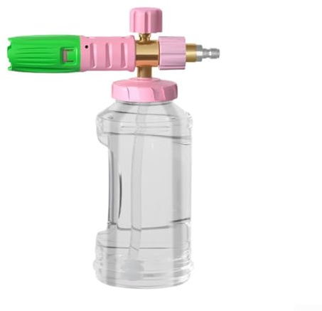 QuivyLivy Bouteille de lavage haute pression – Pulvérisateur portatif de mousse de 1 L pour lavage de voiture, mousse avec composants en acier inoxydable et laiton, boîte de mousse portable de 1000 ml