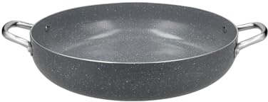 H&H Tegame Heritage 36 cm – Alluminio con Rivestimento Antiaderente in Ceramica – 2 Manici – Adatto a Tutti i Piani Cottura, Incluso Induzione