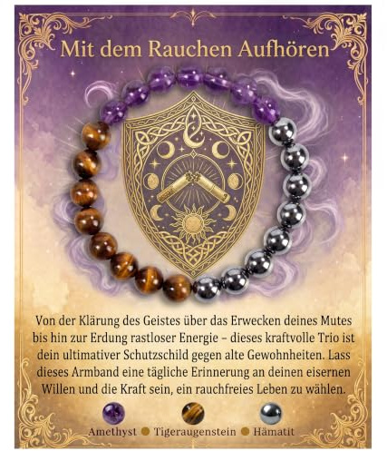 Bivei Heilstein Schutz Kristall Armband Damen | 8mm Perlenarmband, Dehnbares Armband Jewellery für Damen & Herren als Geschen