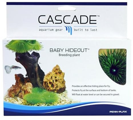Penn-Plax Fish Breeding Grass – Baby Hideout for Fry – Great for Livebearers and Egg Layers – Plastic Aquarium Plants – 2 Pieces,Green,8x5x1.5 Inch (Pack of 1)