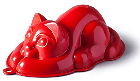 Kilo L32R Cat Jelly Mould-Red, Plastic