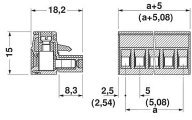 PHOENIX CONTACT MSTB 2,5/9-ST-5,08 Leiterplattenstecker, Grün, 2.5 mm² Nennquerschnitt, 9 Anschlüsse, MSTB 2,5/..-ST, 5.08mm Rastermaß, 50 Stück