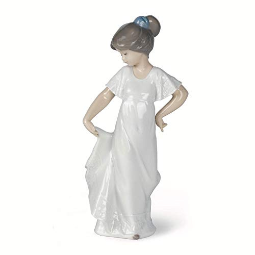 Nao by Lladro Collectible Porcelain Figurine: HOW PRETTY! - 8 3/4 tall - Young Girl