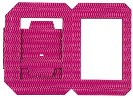 folia 9823/5 - Laternen Rohlinge, Laternenzuschnitte aus Wellpappe, 5 Stück, pink, 13,5 x 13,5 x 18 cm, zum Zusammenstecken ohne Kleber, ideal für individuelle Laternen oder Tischlichter