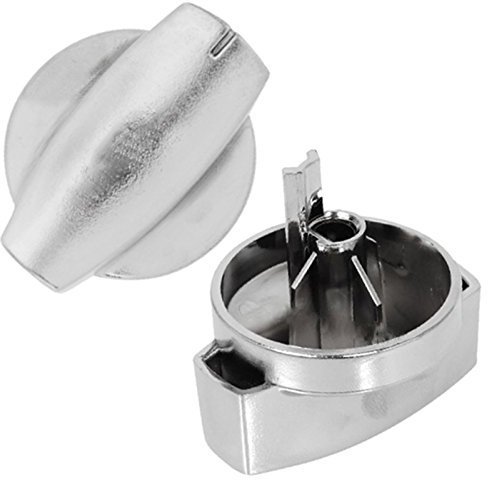 Belling Genuine Hob Hotplate Control Knob Switch (Silver / Chrome - Pack of 2)