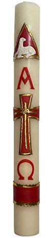 Angelitos de Mexico Large 18in (45cm) Easter Paschal Candle Cirio Lent Pascual Semana Santa Holy Week
