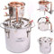 Kit de destilación de 20 litros, hervidor de cobre para la elaboración de vino y la destilación de etanol, brandy cerveza y agua