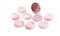 10 Cabochons 10 mm Cateye Glas rosa