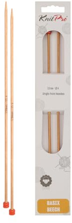 KnitPro Basix Beech Single Pointed Needles 12 (30cm) | 3.50mm