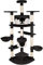 tectake® Arbre à Chat XXL Griffoir pour Chat en sisal H204 cm, Maison pour Chat Jeux Chat Appartement Accessoire Chat avec Grattoir Chat Niche Chat Couchage Chat Hamac Chat Panier Chat