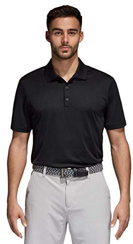 adidas Men's Performance Polo Shirt, Black, L