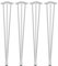 Natural Goods Berlin 4X Hairpin Legs Adjustable | Tischbeine Höhenverstellbar | 12mm Stahl | Esstisch, Schreibtisch, Tischgestell, Tischkufen DIY (71cm - 3 Streben - Esstisc, Weiß)