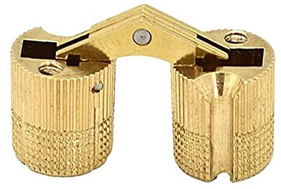 BE-TOOL Scharnier, 14 mm Messing, unsichtbares Scharnier, reines Kupfer, verstecktes Scharnier für DIY-Schmuckbox, Geschenkbox, Arbeitsplatten (4 Stück/Packung)