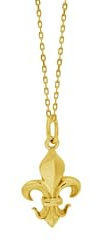 TALISMAN JEWELLERY Pendentif Plaqué Or 3 microns 18k - Fleur de Lys (20 MM)