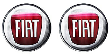 Fiat Adesivo 3D Ufficiale Logo Color, Diam. 12 mm, 2 Pezzi