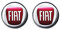 Fiat Adesivo 3D Ufficiale Logo Color, Diam. 12 mm, 2 Pezzi