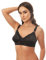 Istintiva Carmen – Reggiseno Senza Ferretto con Pizzo ad Elevato Sostegno | Coppe morbide Leggermente Imbottite | Spalline Regolabili | Nero, Taglia 3C