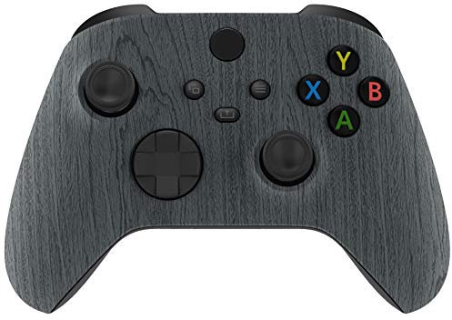 eXtremeRate Coque Avant Customisée pour Xbox Séries X/S, Coque Avant de Remplacement pour Xbox Séries X/S Manette, Grain de Bois Noir