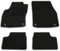 AD Tuning HG10905-SILBER Fußmatten Set (4teilig) Schwarz Silber Autoteppiche