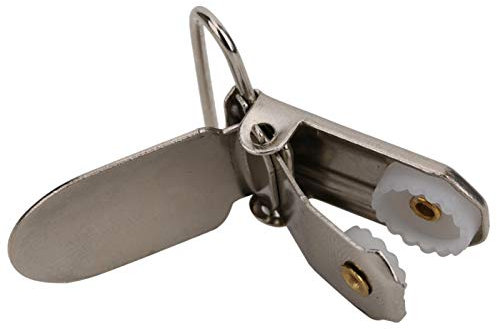 20 Stück Schnuller Hosenträger, Metall Schnuller, Lätzchen Clips für Handwerk, Kleidung Dekoration(Silber-)