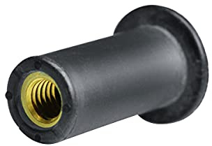 GOEBEL® - 250 x Blindnietmuttern Nietmuttern M4 EPDM/Messing (Ø x L) 7,9 x 12,6 mm Blindmuttern Rundschaft Messing Gewindeeinsatz NEOPREN Gummimutter Einziehmutter Einnietmuttern