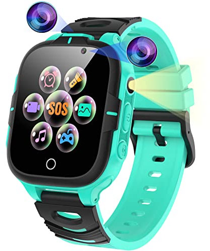 ELEJAFE Smartwatch Kinder mit Telefon - Handy Uhr Kinder Smartwatch mit Anruffunktion SOS 24 Spiel Wecker Schulmodus Musik Player Geburtstag Geschenk für Jungen Mädchen Student 4-12