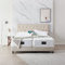De RUCCI Boxspringbett Modell 211 mit Taschenfederkernmatratze, Bestes Preis-Leistungsverhältnis, DREI Farben und 4 Maße wählbar, Lager, einfache Montage (200 x 200 cm, Beige)
