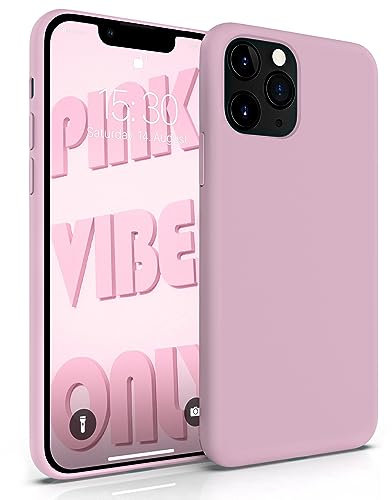 MyGadget Custodia per iPhone 11 Pro - Hardcase con Strato Microfibra & Cover Silicone Resistente - Protezione Antigraffio & Antiurto - Rosa