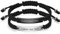 JewelryWe Schmuck 2pcs Personalisierte Pärchen Armband Lederarmband mit Gravur, Edelstahl Leder Seil geflochten Partnerarmband Freundschaftsarmband Paar Armreifen Verstellbar, Schwarz Silber