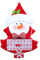 Weihnachtskalender Countdown-Kalender Santa Decor Advent Fabric Christmas Home Decor Bügelwasser (B, One Size)