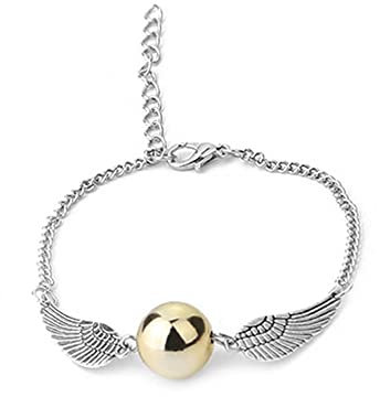 ysister Goldener Schnatz Kette armband für Fans Geschenke Sammlung oder Dekorationen Magical Cosplay Kostüm Schmuck Geschenk Kreatives Geschenk fanartikel