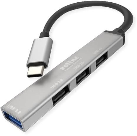 ROLINE USB 3.2 Gen 1 Hub, 4fach, Typ C Anschlusskabel