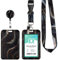 Porte Badge avec Cordon Tour de Cou Porte-cartes Swivel Lobster Clasp avec Lanières Rétractables pour Porte Badges d'Identification Clés Caméra Téléphone Portable (Marbre)