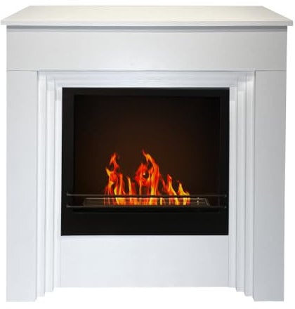 Divina Fire Camino a bioetanolo da Terra Bellini in Legno Bianco Made in Italy L96 x P35 x H96