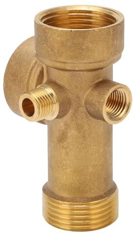 Agatige Raccord en laiton 5 voies, Raccord 1/4, 5 voies pour surpresseur pour Pompe a Eau, Raccord Tuyau d'Arrosage, Pompe Vide Cave, Pompe de Relevage, Reservoir