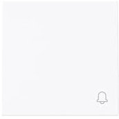 Tapa pulsador timbre Serie Alba de Niessen - Blanco Mate